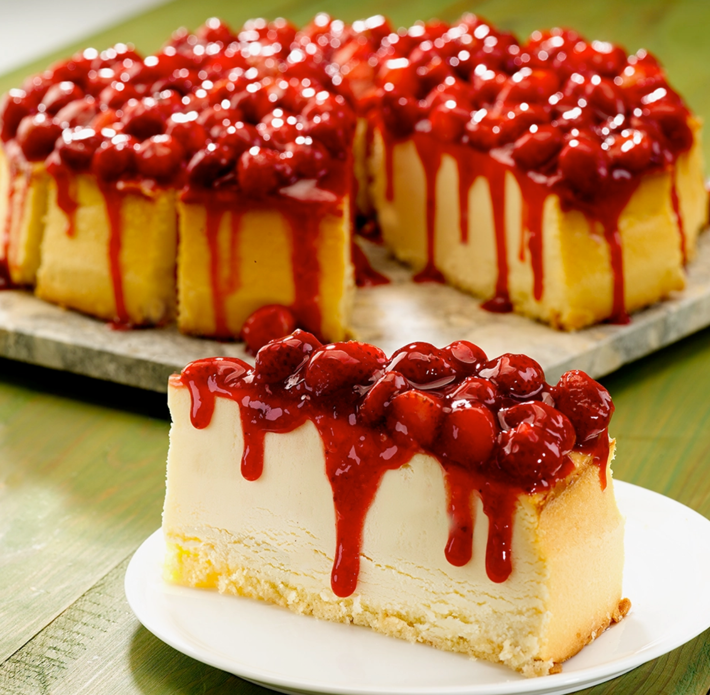 Cheesecake strawberries