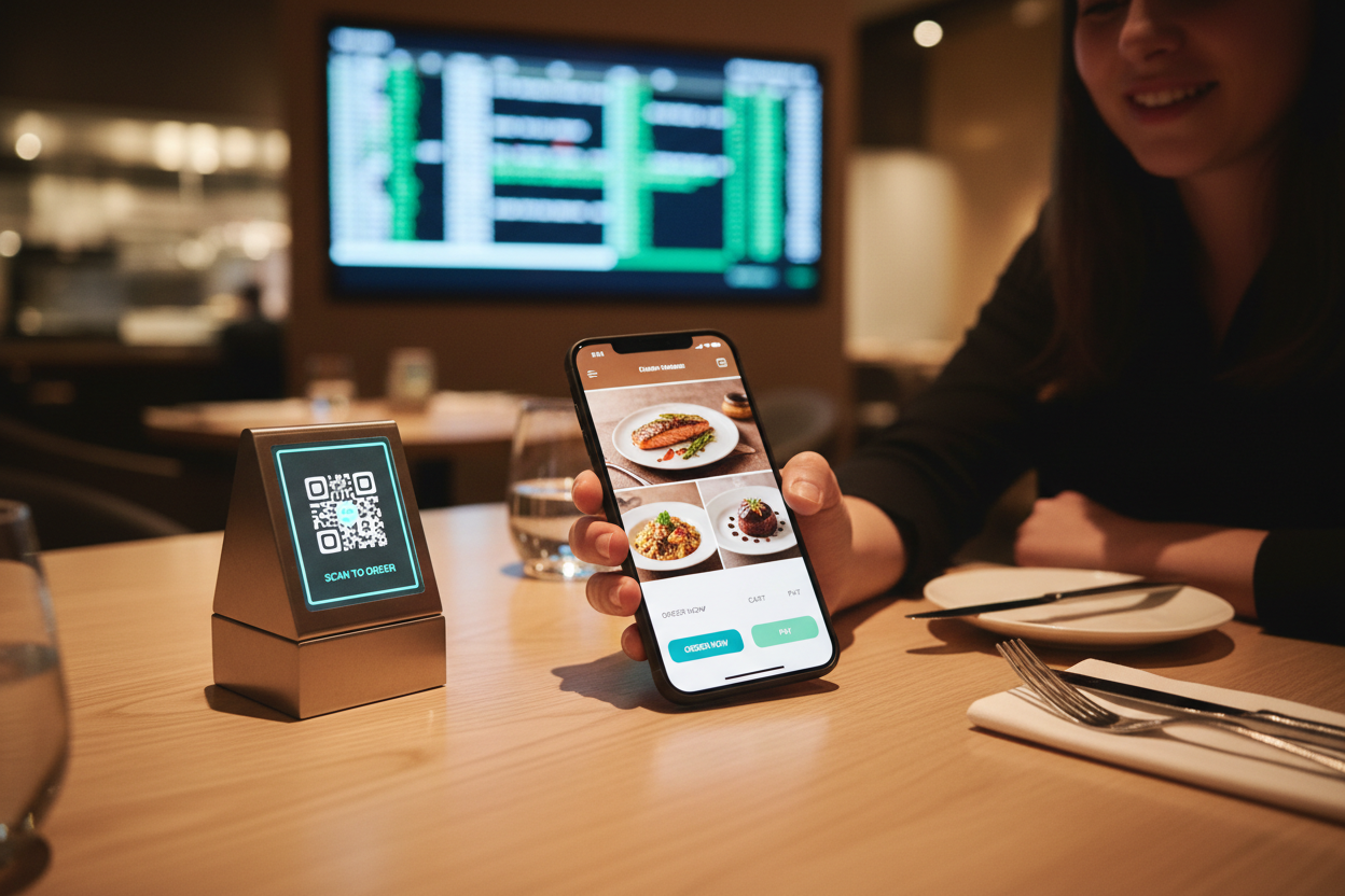 Make ordering effortless with TableOrder, the QR-based system that lets guests place and confirm their orders directly from the table.

Guests simply scan a QR code, browse the menu, and submit their order. The system can:

Send orders directly to the kitchen display screens

Print orders if preferred

Integrate with loyalty programs like RewardPlay or TextPerks

Why it works:

Reduce errors caused by miscommunication

Increase speed and convenience for guests

Integrate loyalty and gamification without cha