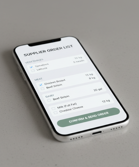 è un semplice ordine visibile da cellulare...