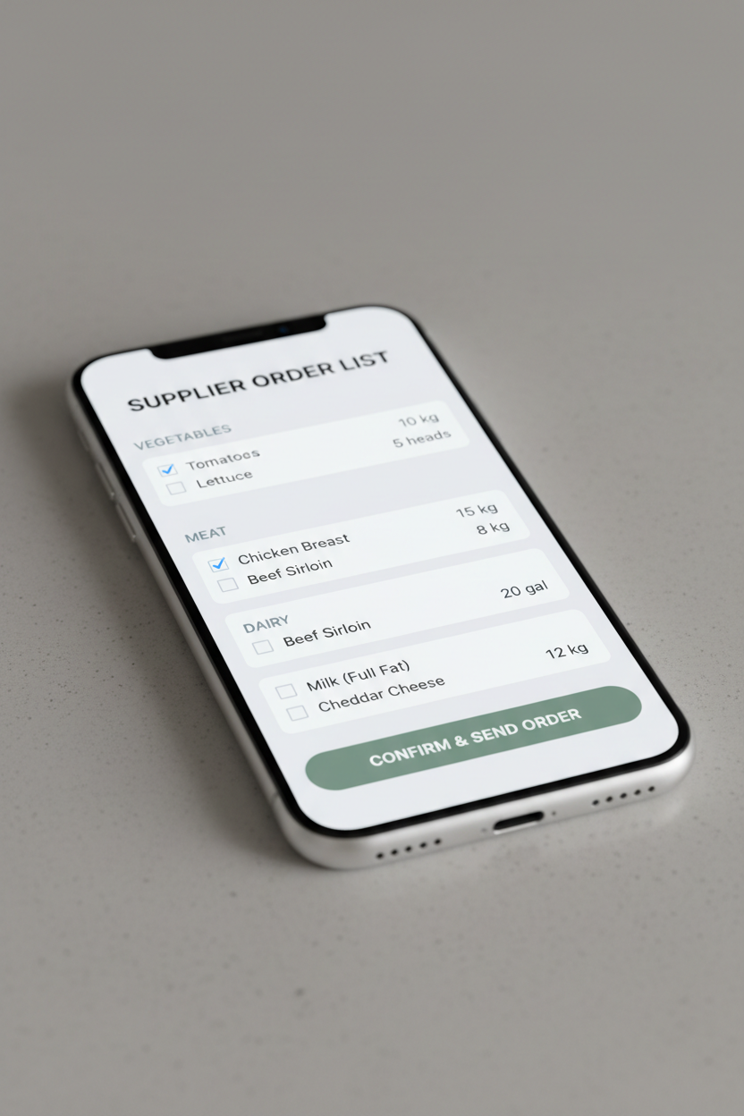 è un semplice ordine visibile da cellulare...